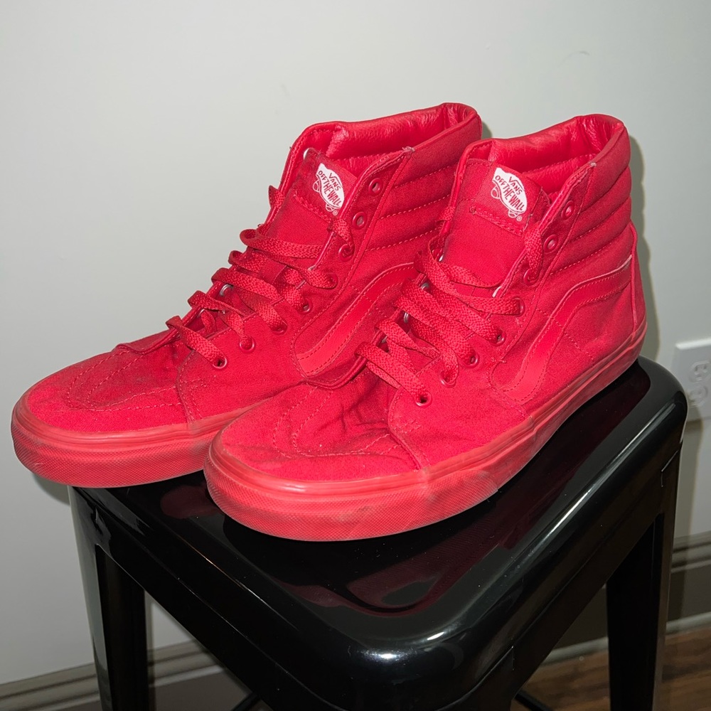 Mens Red Vans Hightop’s Size 12